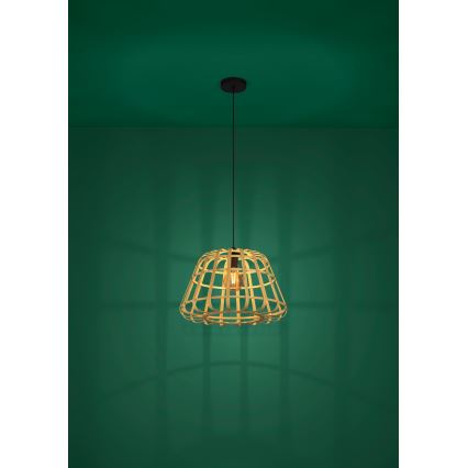 Eglo - Suspension filaire 1xE27/40W/230V d. 50 cm bambou