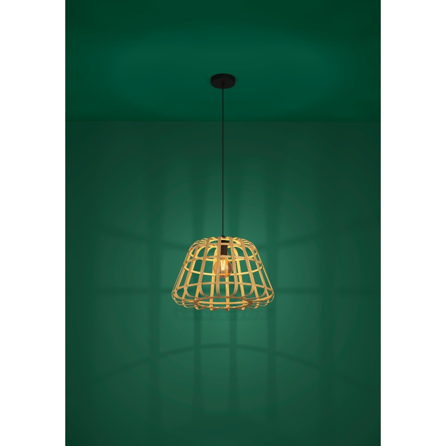 Eglo - Suspension filaire 1xE27/40W/230V d. 50 cm bambou