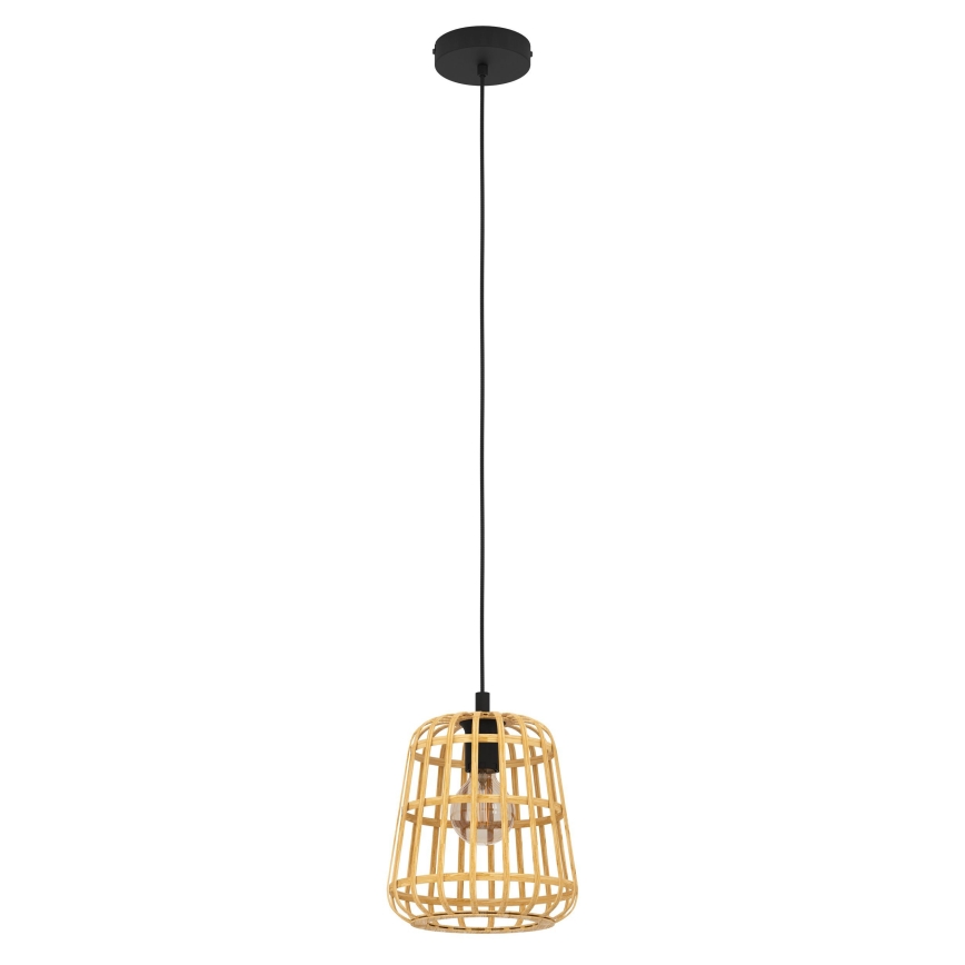 Eglo - Suspension filaire 1xE27/40W/230V d. 24 cm bambou