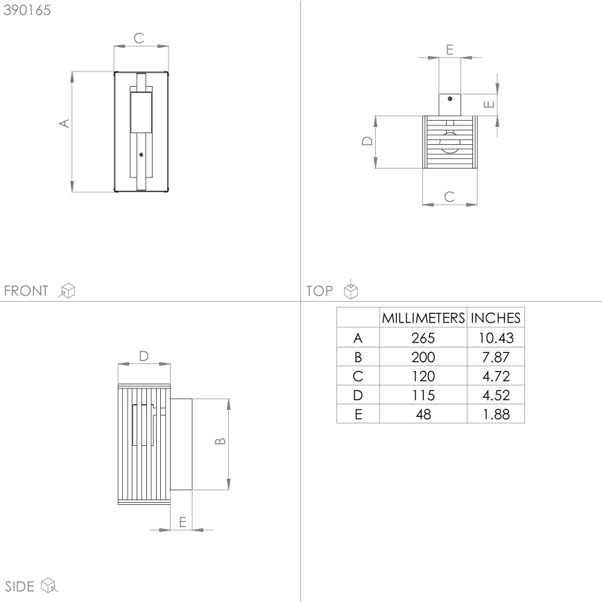 Eglo - Applique murale 1xE27/40W/230V noir/marron