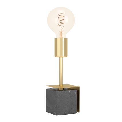 Eglo - Lampe de table 1xE27/40W/230V doré/noir marbre