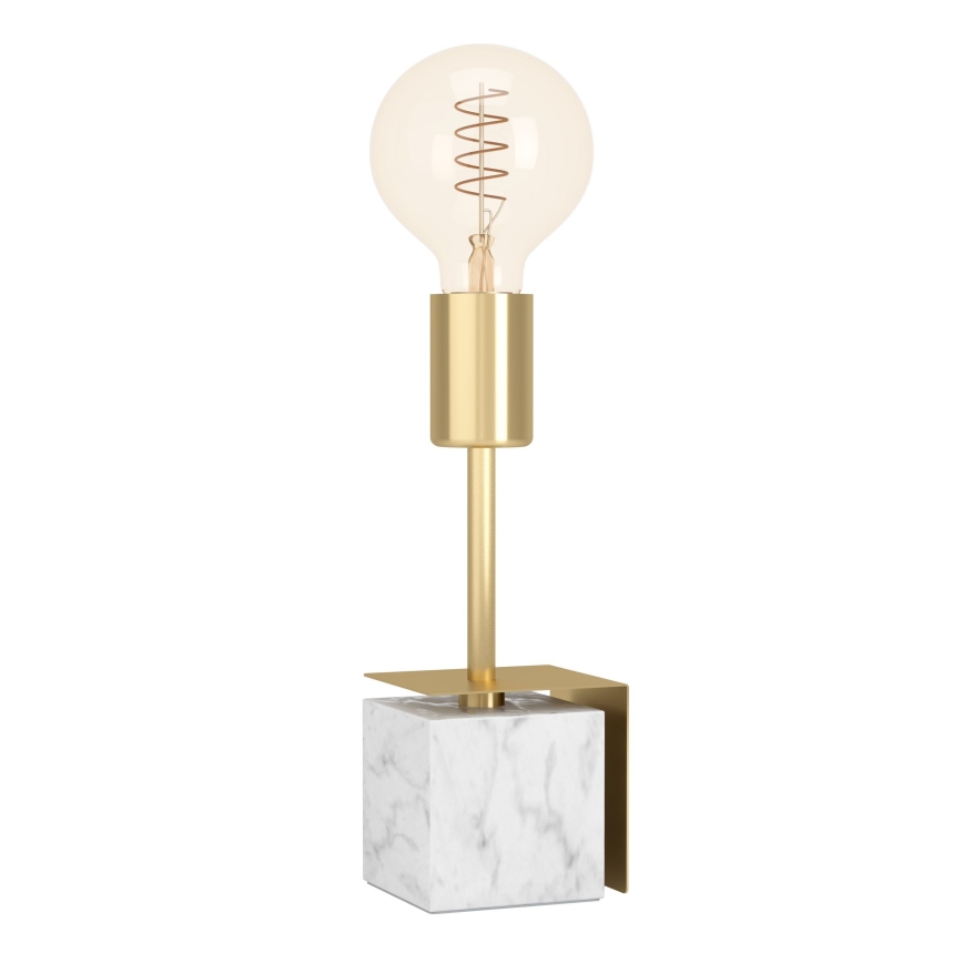 Eglo - Tafellamp 1xE27/40W/230V goud/wit marmer
