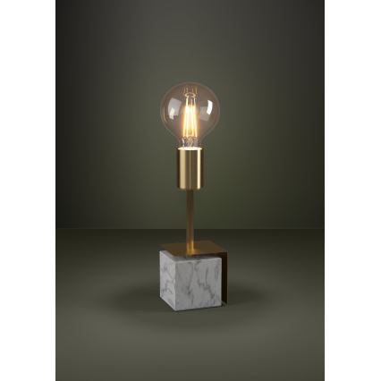 Eglo - Tafellamp 1xE27/40W/230V goud/wit marmer