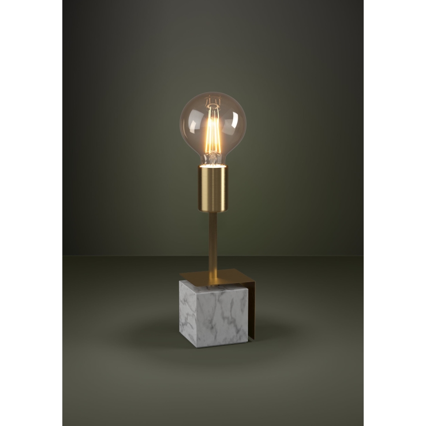 Eglo - Tafellamp 1xE27/40W/230V goud/wit marmer