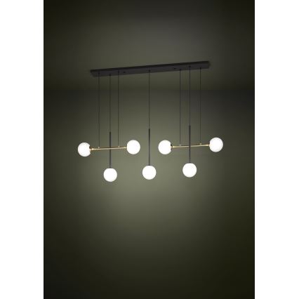 Eglo - Suspension filaire 7xE14/40W/230V doré/noir