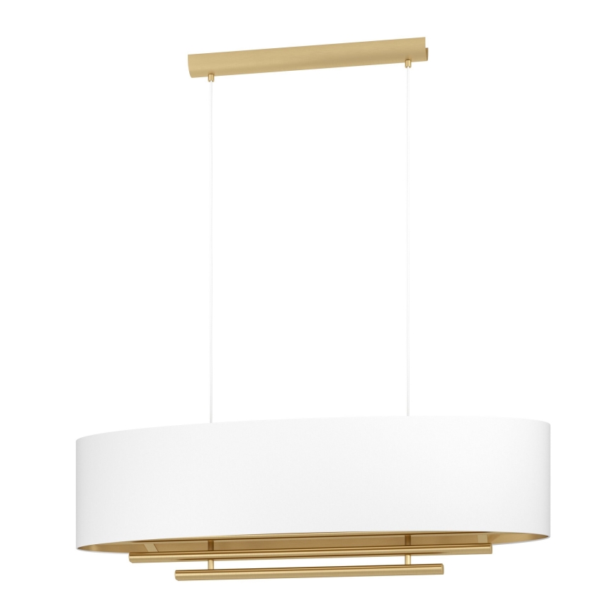 Eglo - Suspension filaire 4xE27/40W/230V blanc/doré