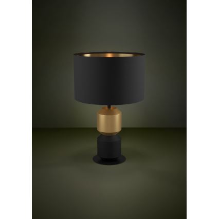 Eglo - Tafellamp 1xE27/40W/230V zwart/goud