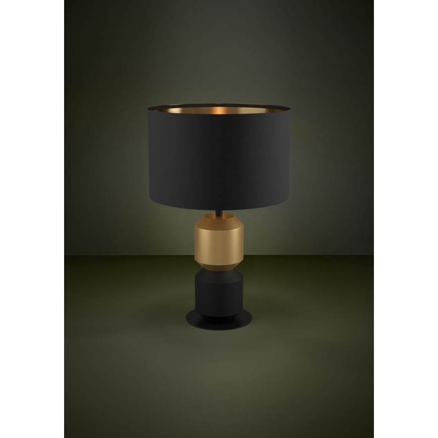 Eglo - Tafellamp 1xE27/40W/230V zwart/goud