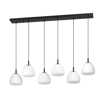 Eglo - Suspension filaire 6xE27/40W/230V noir