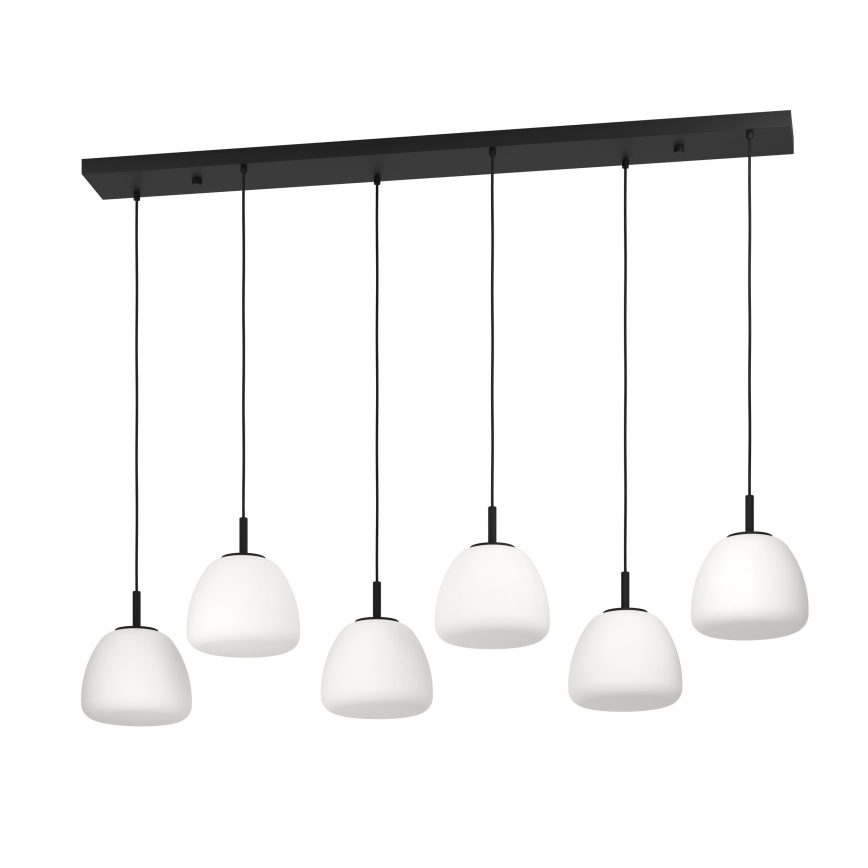 Eglo - Suspension filaire 6xE27/40W/230V noir