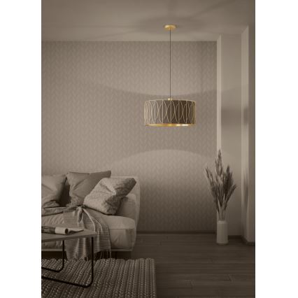 Eglo - Suspension filaire 1xE27/40W/230V doré/marron