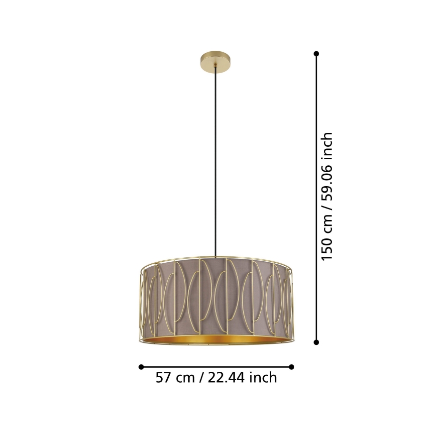 Eglo - Suspension filaire 1xE27/40W/230V doré/marron