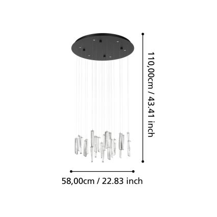 Eglo - Suspension filaire à intensité variable 6xLED/4,2W/230V 3000K transparent