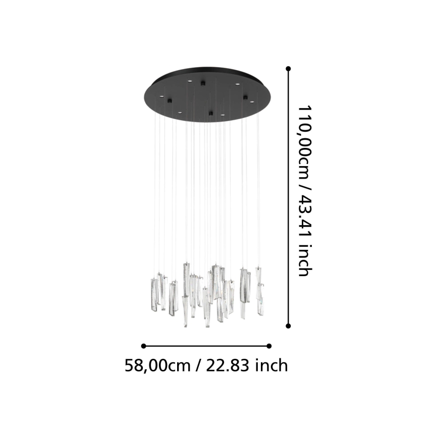 Eglo - Suspension filaire à intensité variable 6xLED/4,2W/230V 3000K transparent