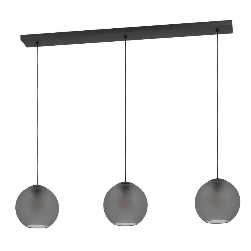 Eglo - Suspension filaire 3xE27/40W/230V fumé