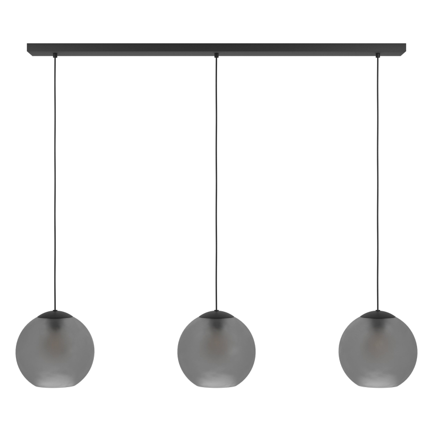 Eglo - Suspension filaire 3xE27/40W/230V fumé