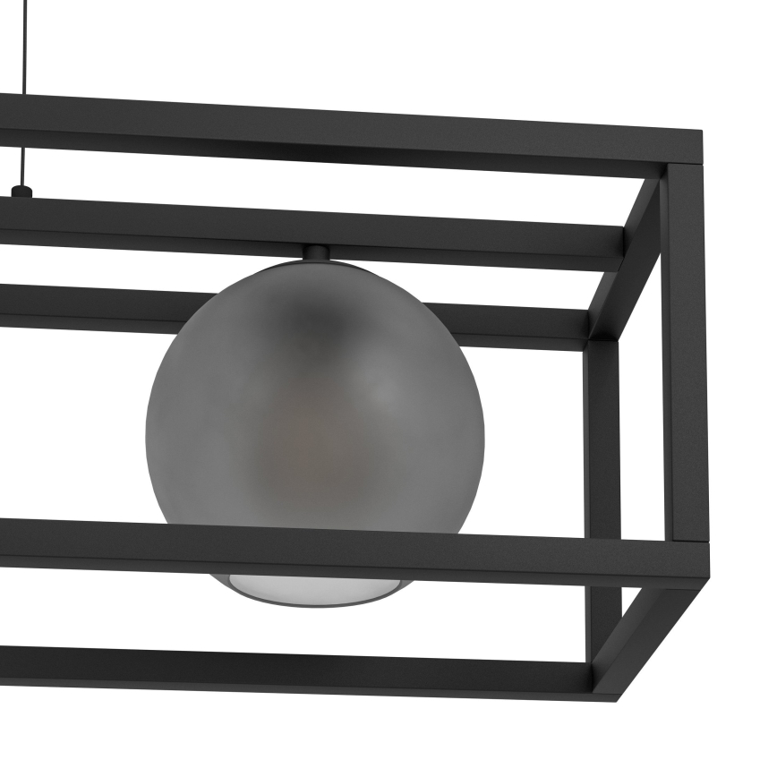 Eglo - Suspension filaire 3xE27/40W/230V fumé/noir