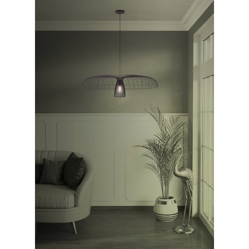 Eglo - Hanglamp aan een koord 1xE27/60W/230V diameter 98,5 cm zwart