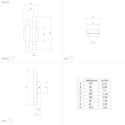 Eglo - Applique murale 4xLED/3,3W/230V 3000K anthracite/doré