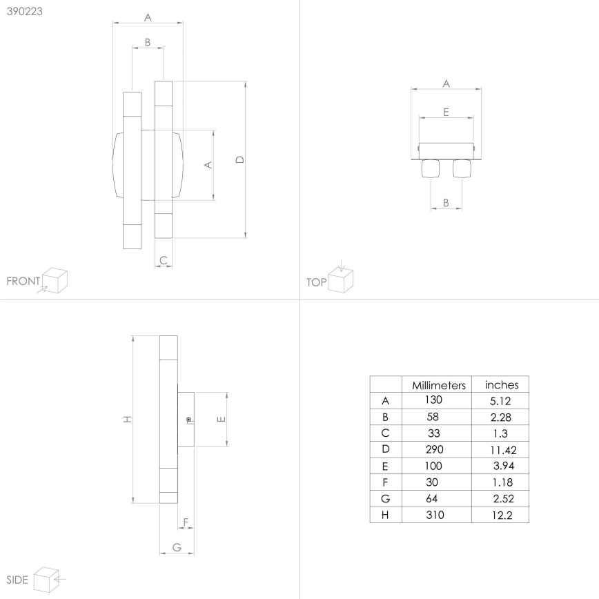 Eglo - Applique murale 4xLED/3,3W/230V 3000K anthracite/doré