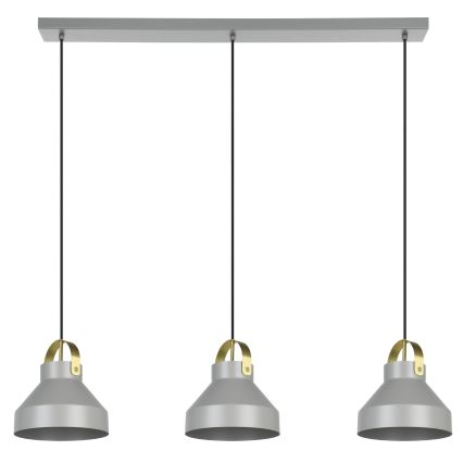 Eglo - Suspension filaire 3xE27/40W/230V gris