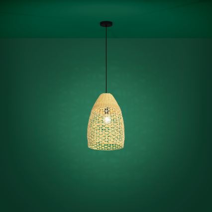 Eglo - Hanglamp aan een koord 1xE27/40W/230V diameter 35 cm bamboe
