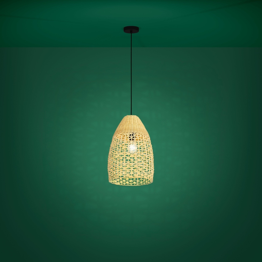 Eglo - Hanglamp aan een koord 1xE27/40W/230V diameter 35 cm bamboe