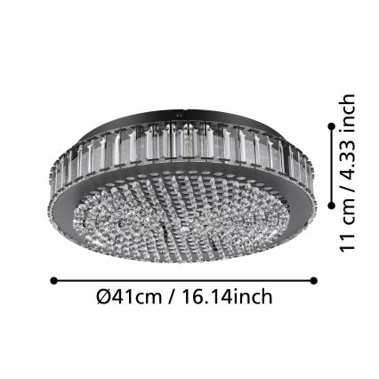 Eglo - Plafonnier à intensité variable LED/23,5W/230V 4000K noir