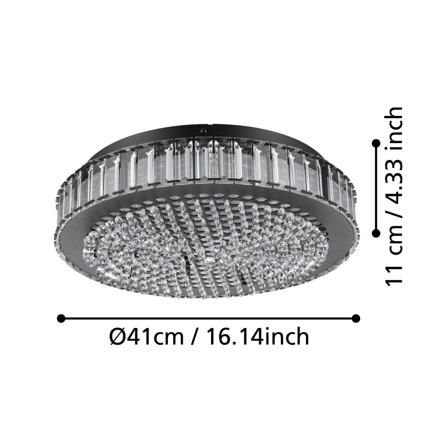 Eglo - Plafonnier à intensité variable LED/23,5W/230V 4000K noir
