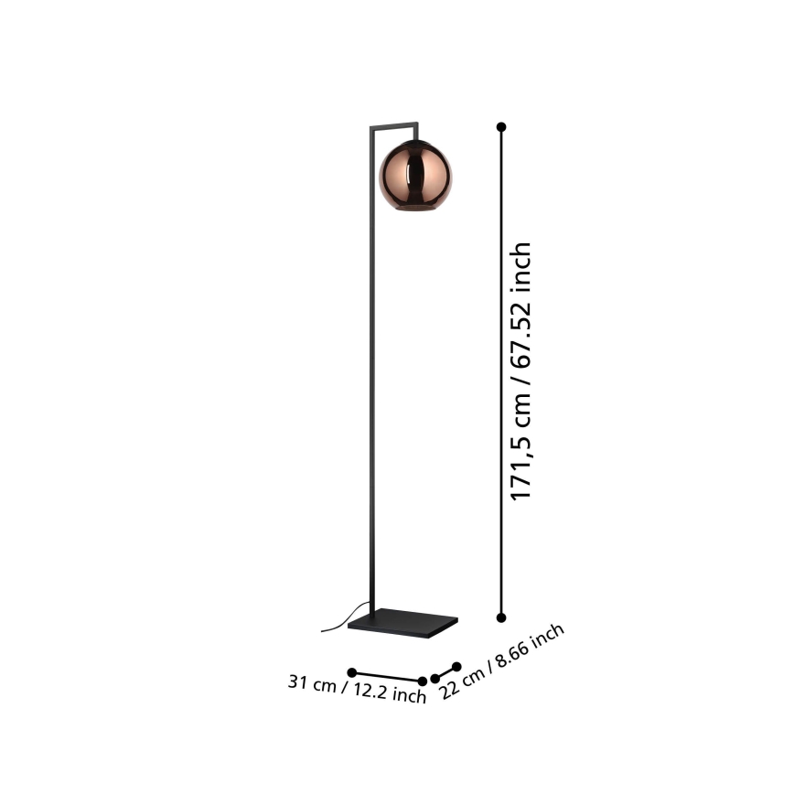 Eglo - Staande Lamp 1xE27/40W/230V koper