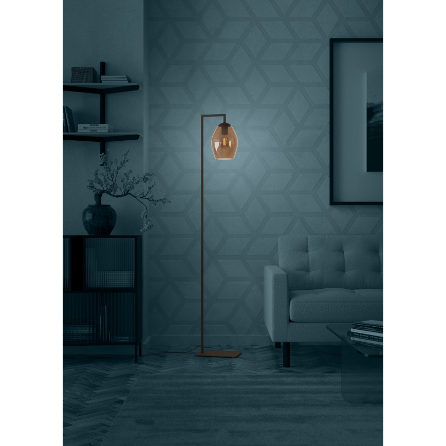 Eglo - Lampadaire 1xE27/40W/230V marron