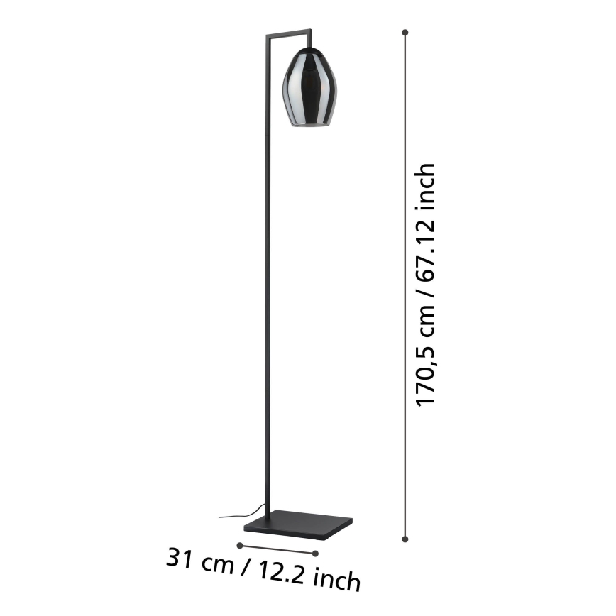 Eglo - Staande Lamp 1xE27/40W/230V gerookt