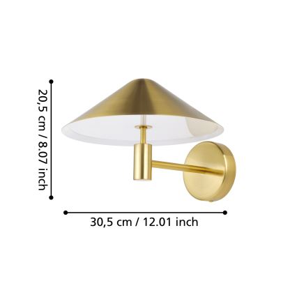 Eglo - LED wand verlichting LED/12W/230V 3000K goud