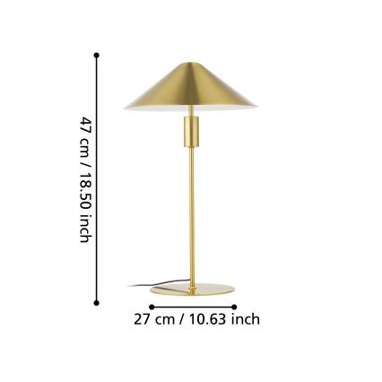 Eglo - Lampe de table à intensité variable LED/12W/230V 3000K doré