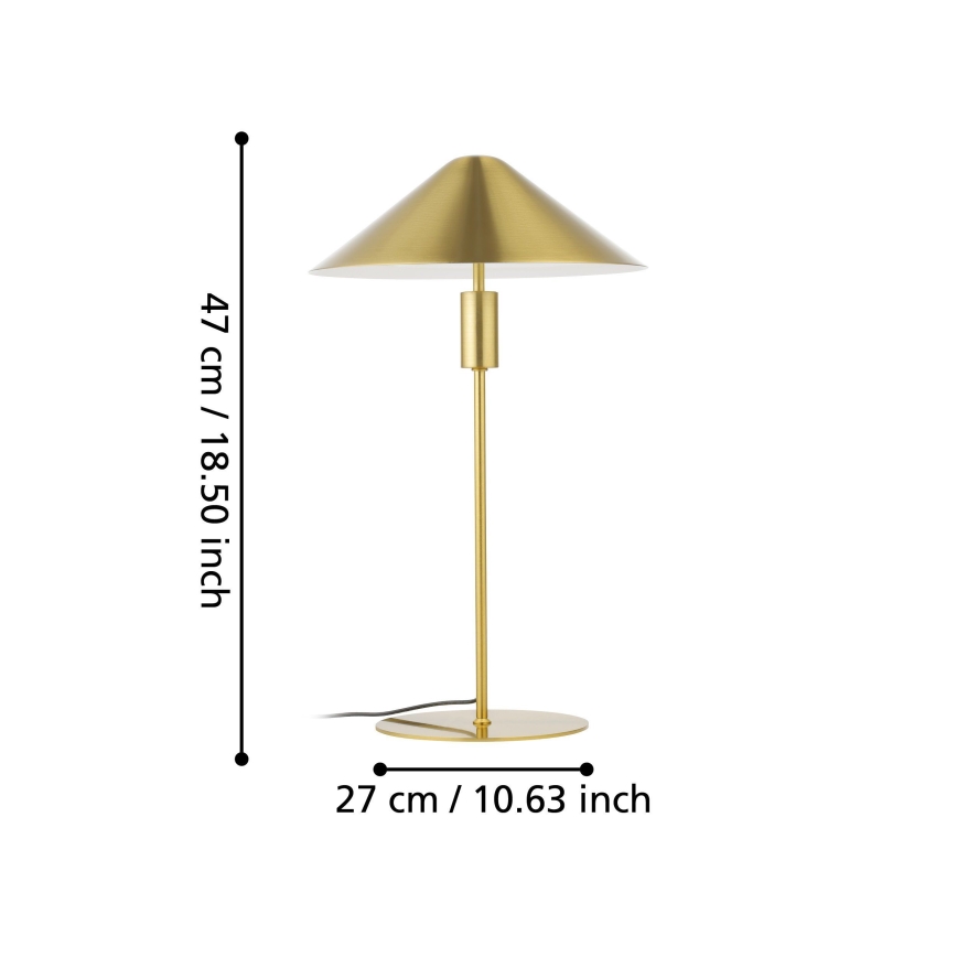 Eglo - Lampe de table à intensité variable LED/12W/230V 3000K doré