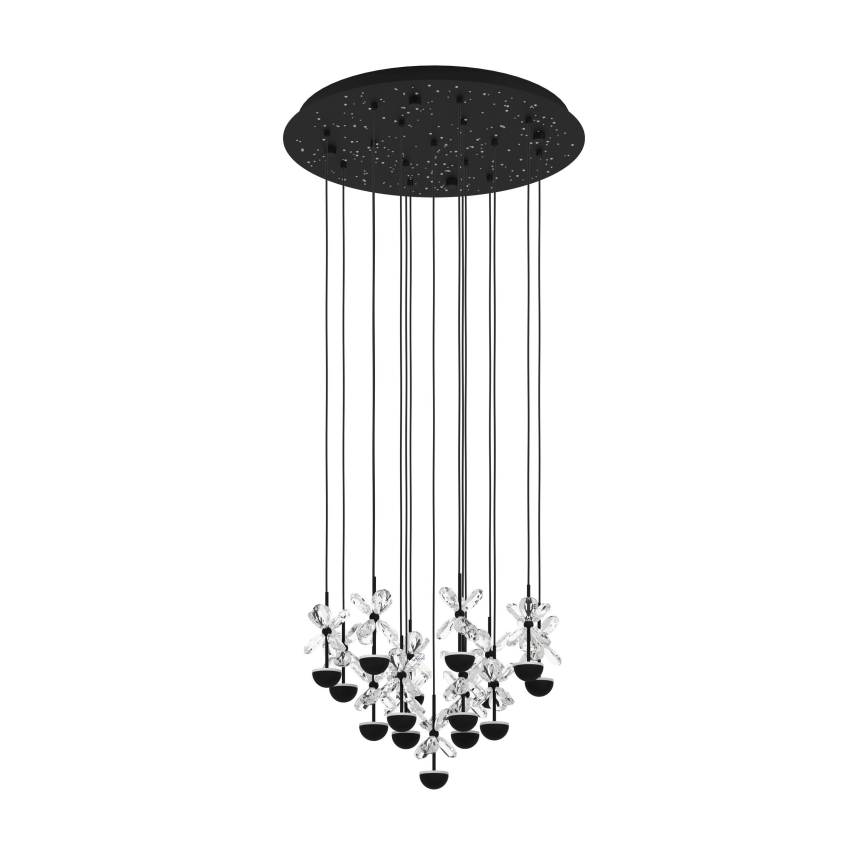 Eglo - Suspension filaire à intensité variable LED/27W/230V 3000K noir