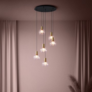 Eglo 390279 - Suspension filaire à intensité variable 6xLED/5,4W/230V 3000K d. 54 cm doré