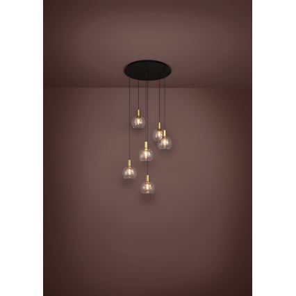 Eglo 390279 - Suspension filaire à intensité variable 6xLED/5,4W/230V 3000K d. 54 cm doré