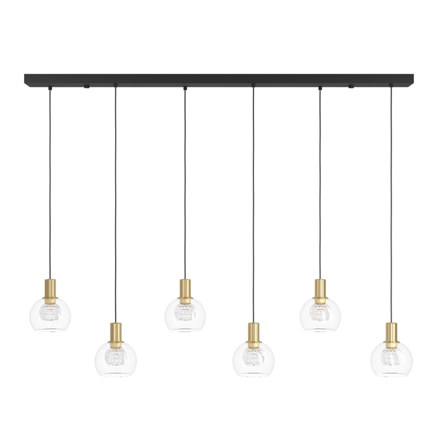 Eglo - Dimbare LED hanglamp aan een koord 6xLED/5,4W/230V 3000K goud