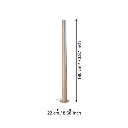 Eglo - Lampadaire LED 1xGU10/5,7W/230V beige
