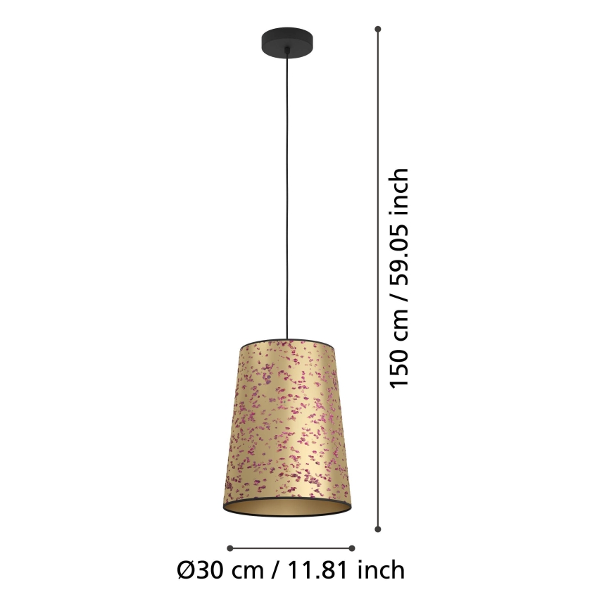 Eglo - Suspension filaire 1xE27/25W/230V doré/rose