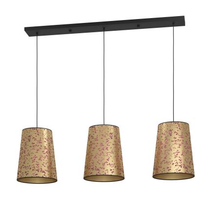 Eglo - Suspension filaire 3xE27/25W/230V doré/rose