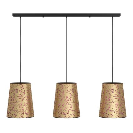 Eglo - Suspension filaire 3xE27/25W/230V doré/rose