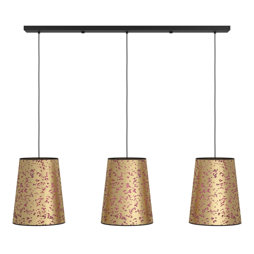 Eglo - Suspension filaire 3xE27/25W/230V doré/rose