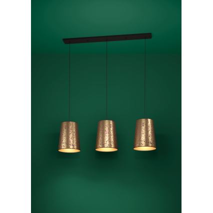Eglo - Suspension filaire 3xE27/25W/230V doré/rose