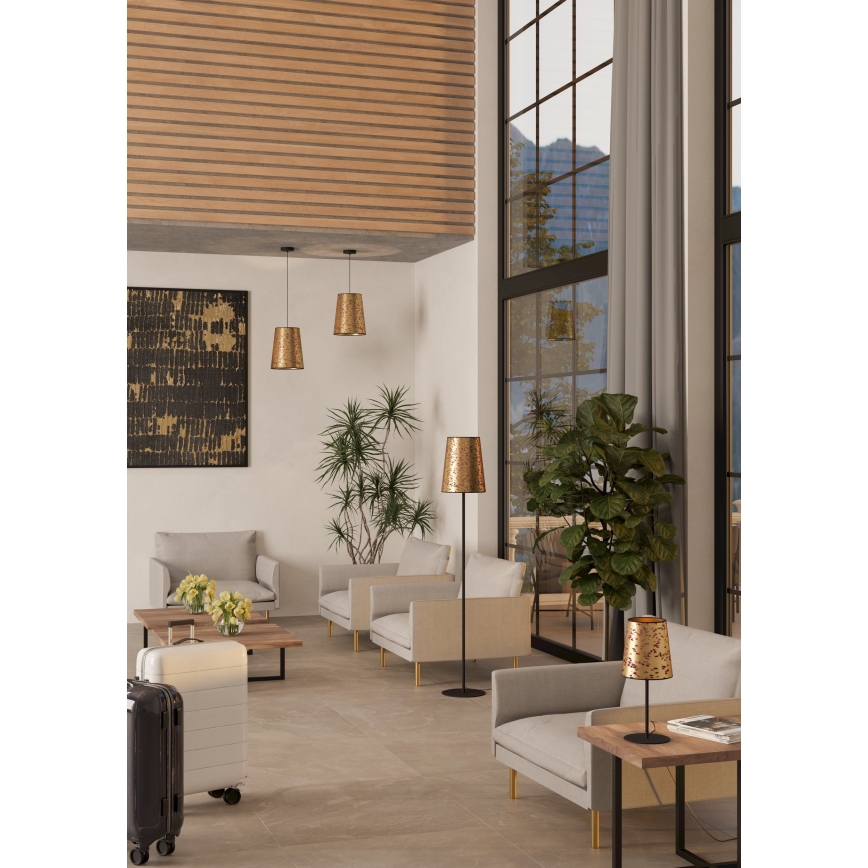 Eglo - Tafellamp 1xE27/25W/230V goud/roze