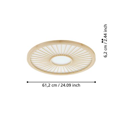 Eglo - Plafonnier à intensité variable LED/36W/230V 4000K beige