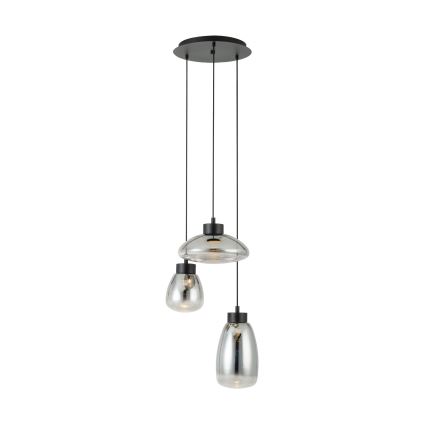 Eglo - Suspension filaire à intensité variable 3xLED/5,4W/230V 2700K fumé