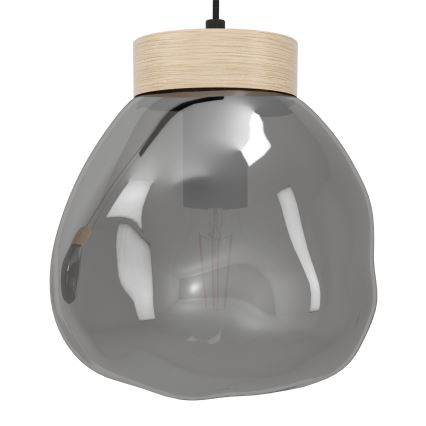 Eglo - Suspension filaire 3xE27/40W/230V fumé