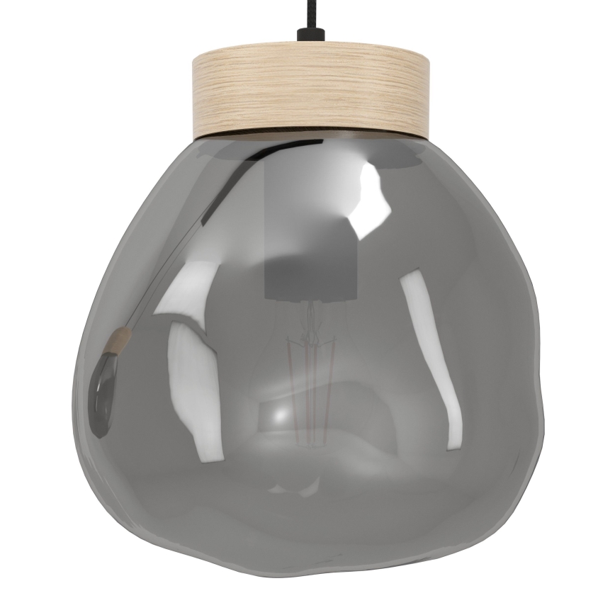 Eglo - Suspension filaire 3xE27/40W/230V fumé